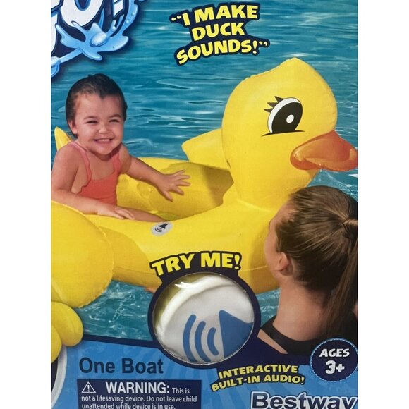 Bestway H2O Go!‎ Funspeakers  Interactive Duck Baby Pool Floaty Boat New - Picture 5 of 7